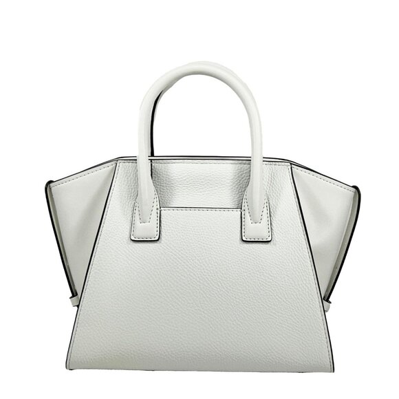 NEW  Michael Kors Avril Small Top Zip Satchel Crossbody Bag White Handbag Purse - Picture 3 of 5